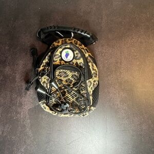 Leopard print camera bag